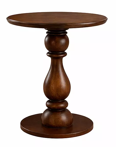 Amber Spindle Accent Sofa Peg Table