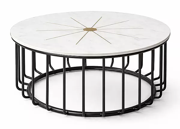 Lark Marble Top Inlay Coffee Table