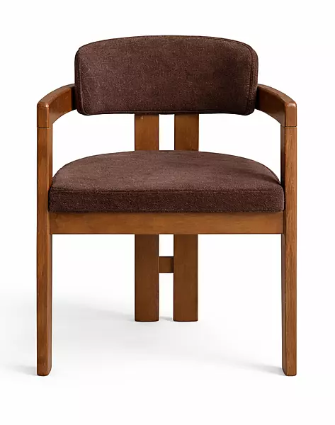 Burbon Fine Dining Cafe Solidwood Upholstery Chair