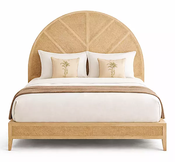 Laura Rustic Finish Hotel King Size Bed