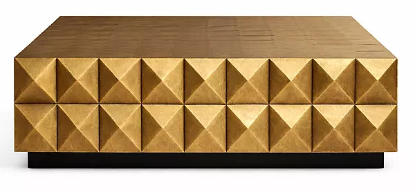 Ajman Brass Foiled Coffee Table