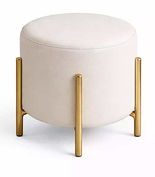 Bristol Upholstered Metal Legs Pouff
